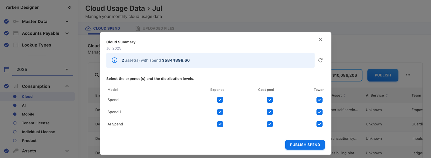 Choose how cloud spend enters your financial model