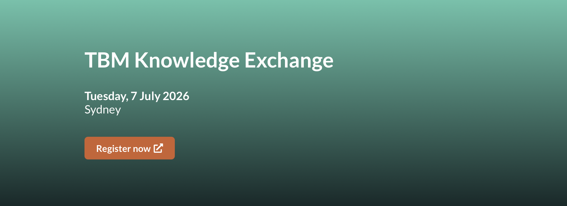 TBM knowledge exchange Sydney