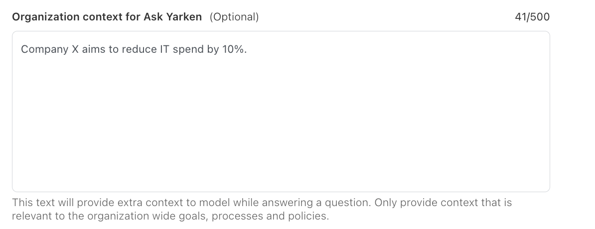Organization-level context